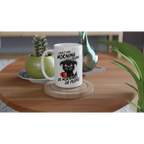 I Don't Like Morning People, Dog - White 15oz Ceramic Mug 15oz Mug animal Globally Fulfilled