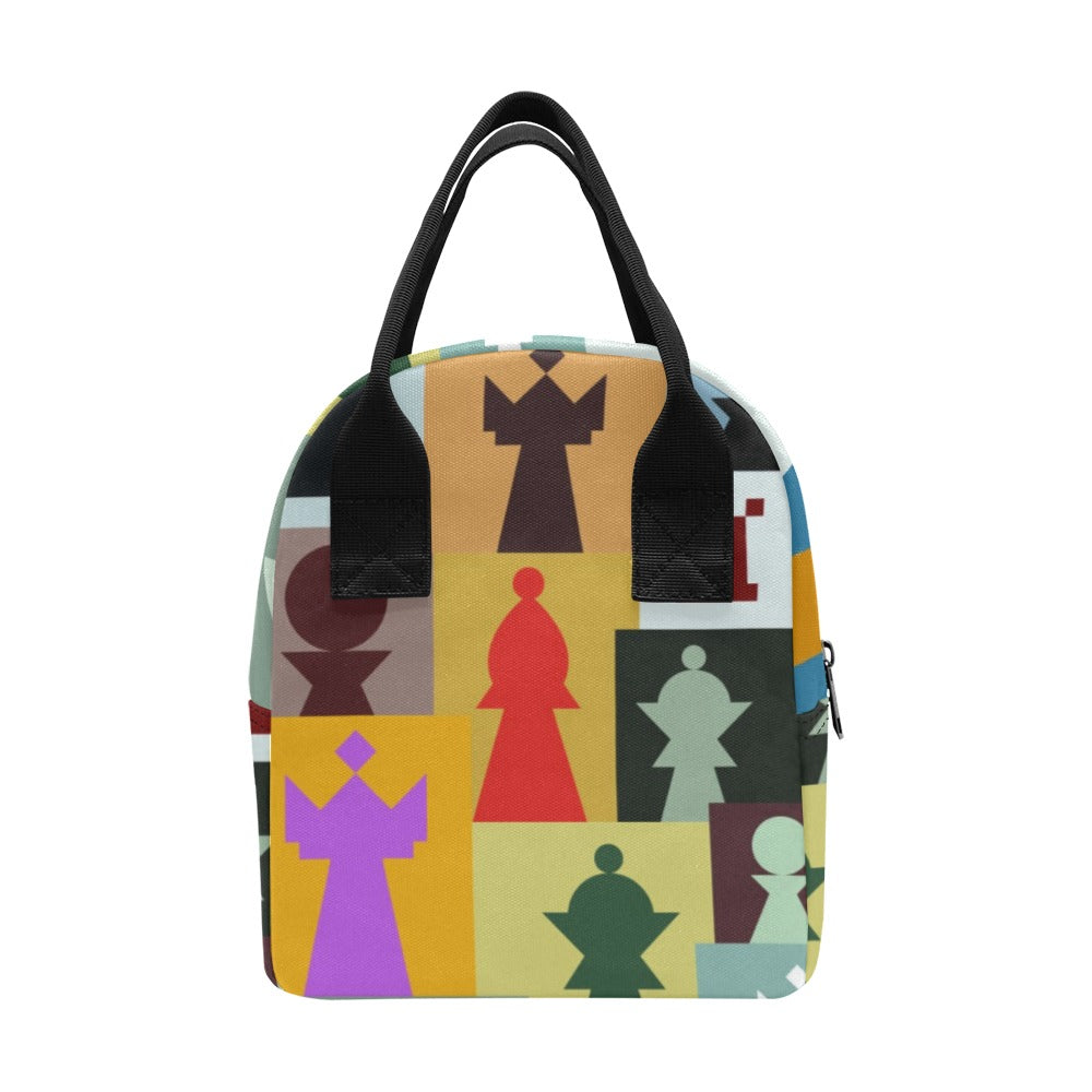 Colourful Chess - Zipper Lunch Bag Zipper Lunch Bag Printed Offshore