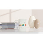 Solar System Planets - White 10oz Porcelain Slim Mug Porcelain Mug Globally Fulfilled Space