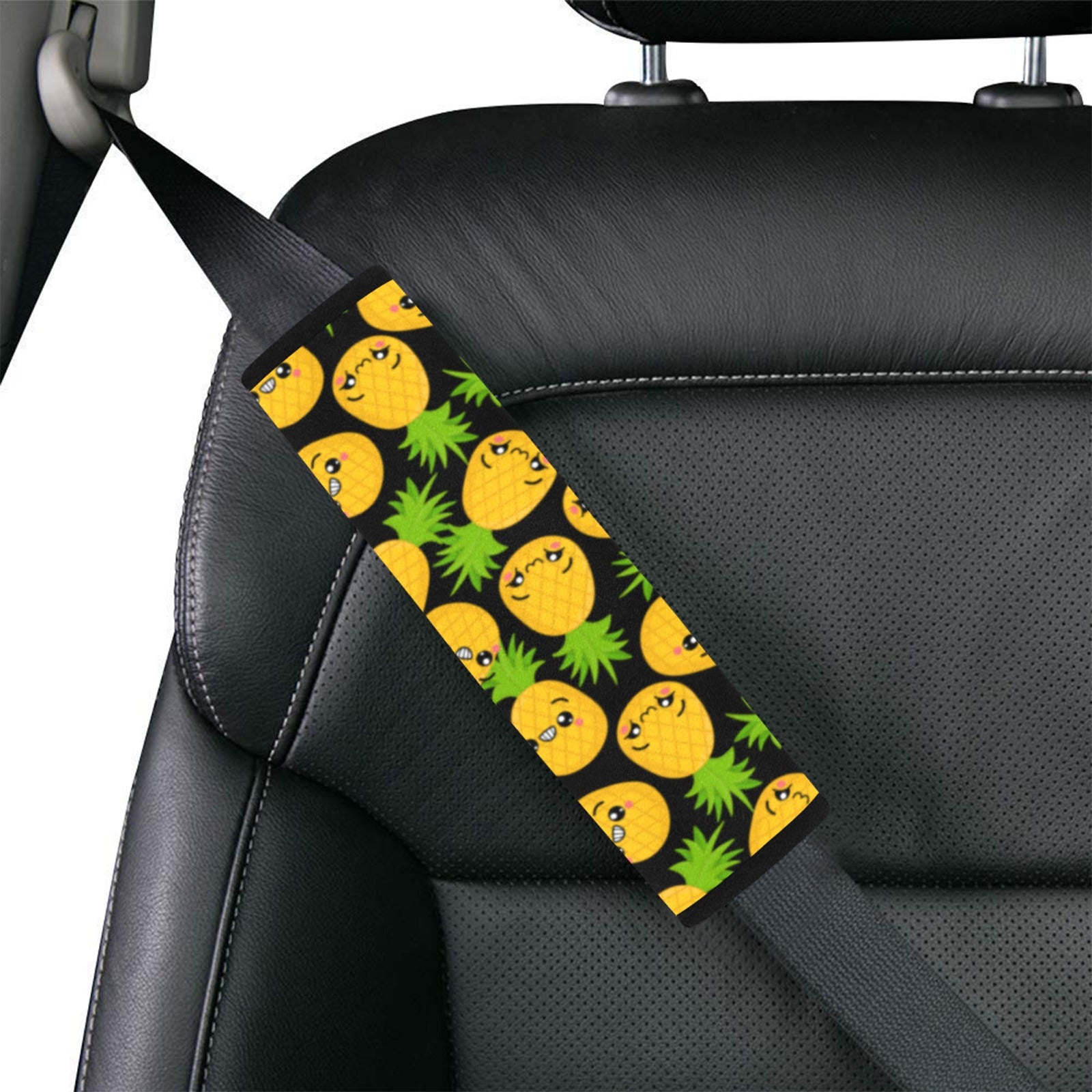 Cool Pineapples Car Seat Belt Cover 7''x10'' (Pack of 2) Car Seat Belt Cover 7x10 (Pack of 2) Food Printed Offshore