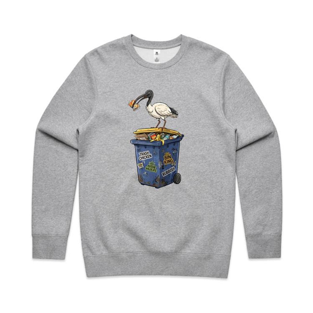 Bin Chicken Australian Ibis AS Colour Stencil Crew Sweatshirt
