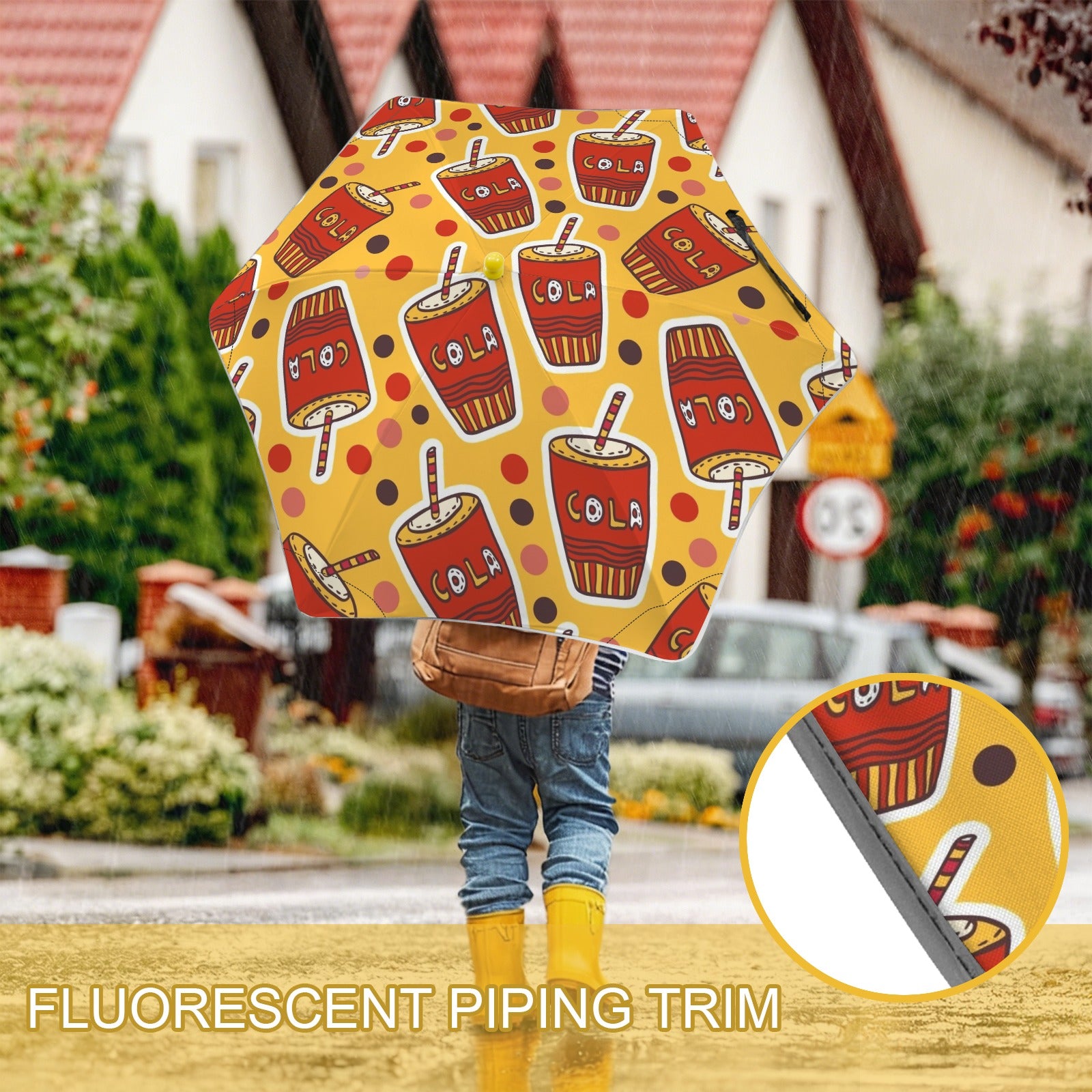 Cola Kids Safe Round Corner Umbrella Kids Safe Round Corner Umbrella Food Printed Offshore