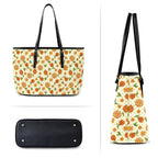 Graphic Floral PU Leather Tote Bag Large