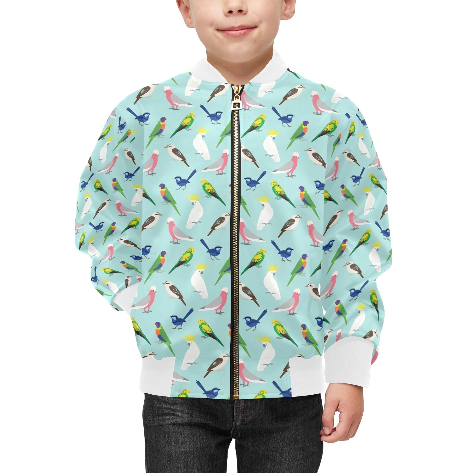 Australian Birds Kids Bomber Jacket