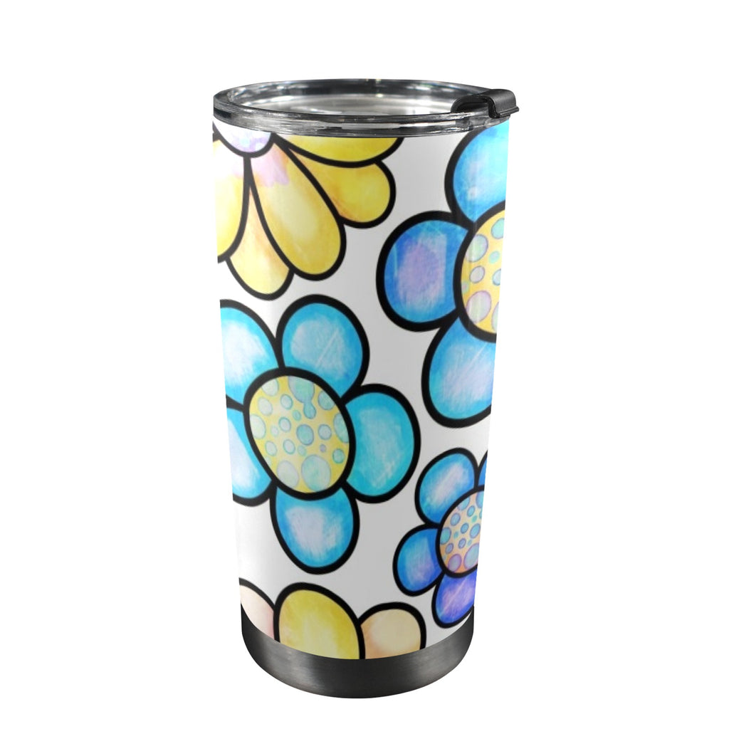 Simple Flowers - 20oz Mobile Tumbler with Lid (Black Lock)