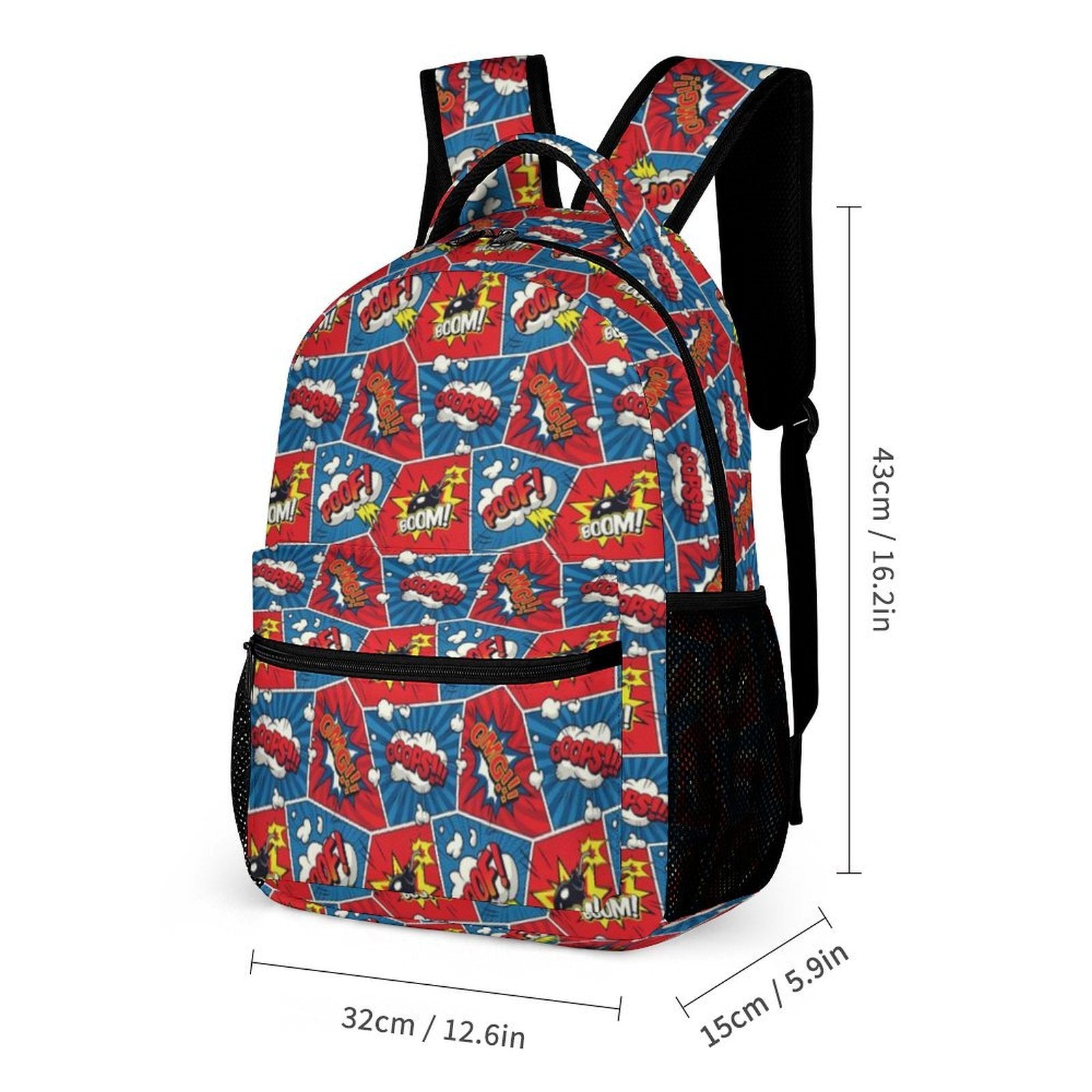 Comic Book Backpack, Lunch Bag & Pencil Case Set