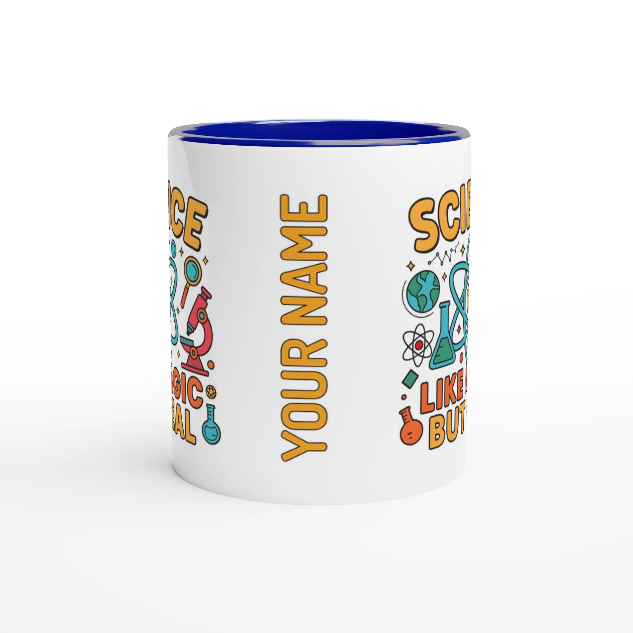 Personalised - Science, Like Magic But Real - 11oz Ceramic Mug Personalised 11oz Mug Globally Fulfilled Science