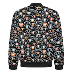 Eyes On Black Men's Casual Zip‑Up Bomber Jacket