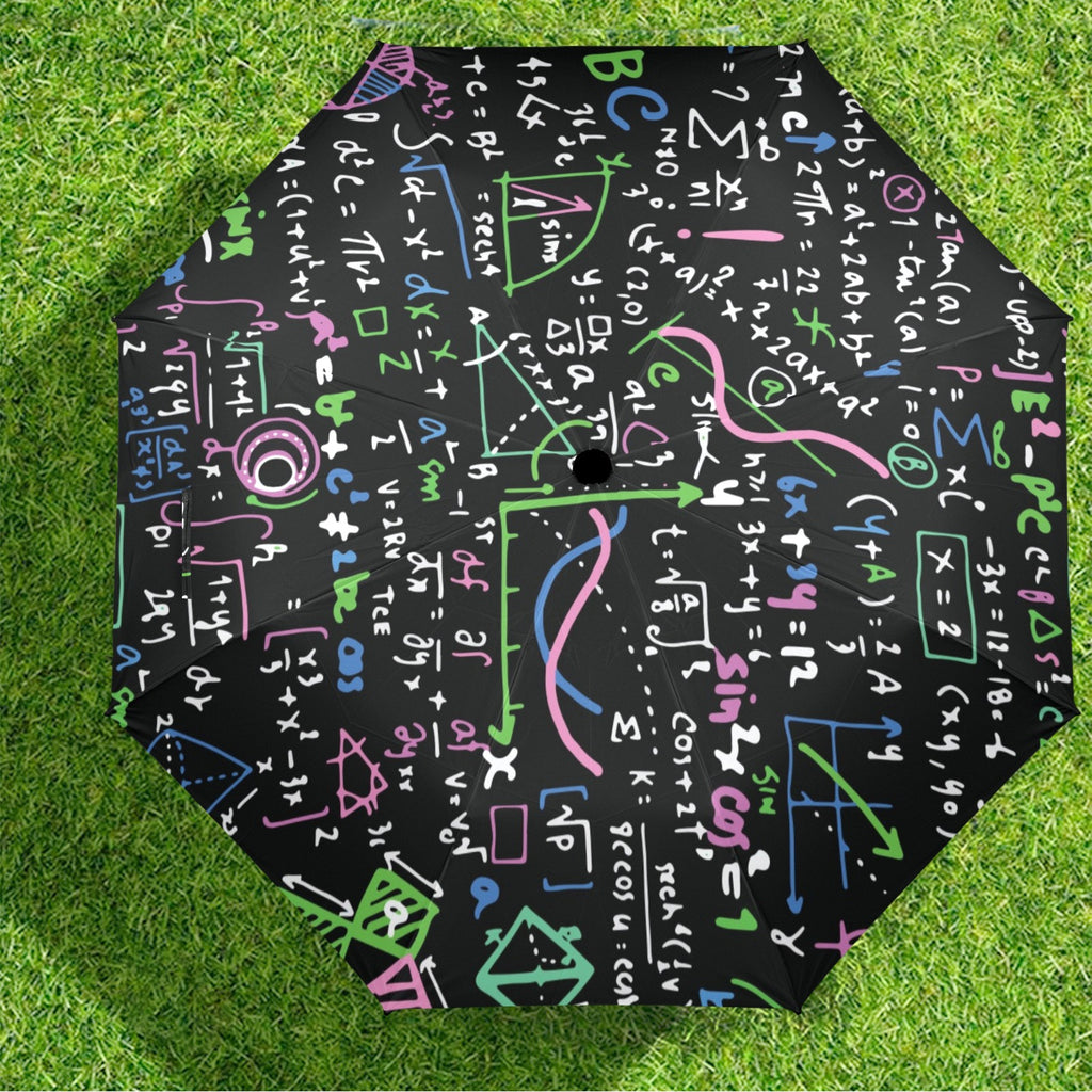 Equations In Green And Pink - Semi-Automatic Foldable Umbrella (Model U12) Semi-Automatic Foldable Umbrella (U12)