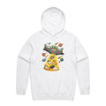 UFO Cat Abduction Men's AS Colour Hoodie White Mens Hoodie animal Printed In Australia Sci Fi