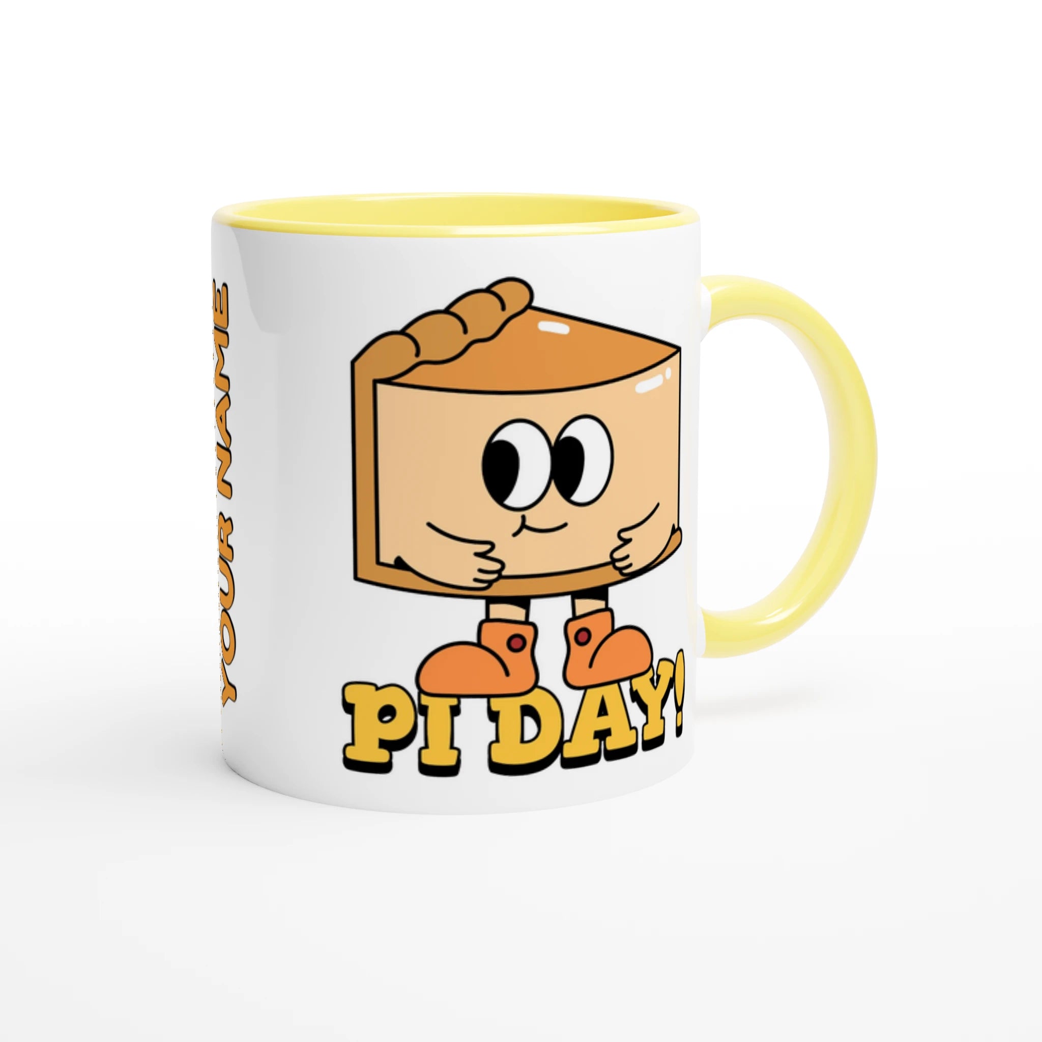 Personalised - Pi Day - White 11oz Ceramic Mug with Colour Inside Personalised 11oz Mug customise Globally Fulfilled Maths personalise Science