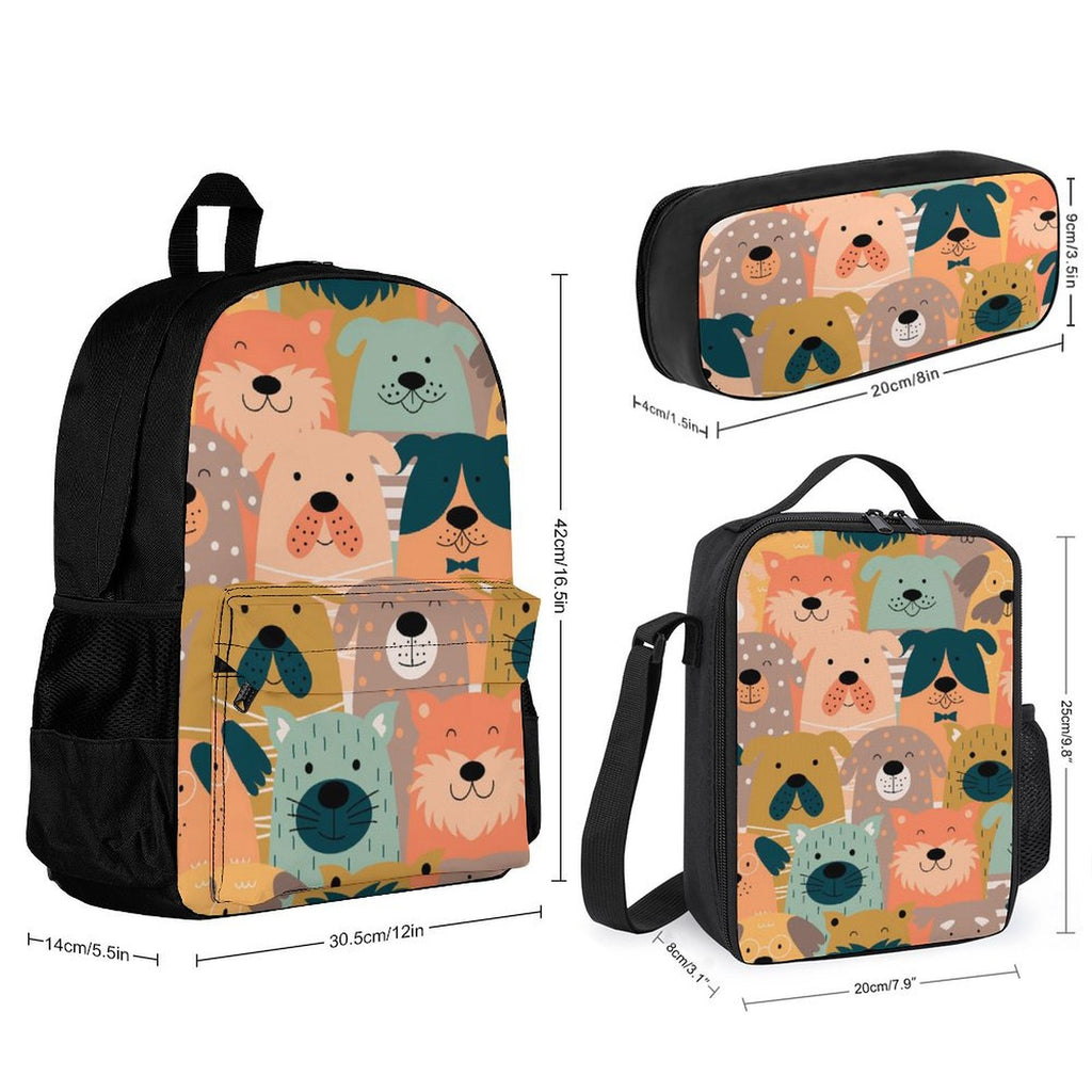 Dog Crowd - Three Piece Backpack Set