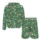Science Love Men's Lightweight Sun Hoodie & Shorts Set Men's Lightweight Sun Hoodie & Shorts Printed Offshore Science