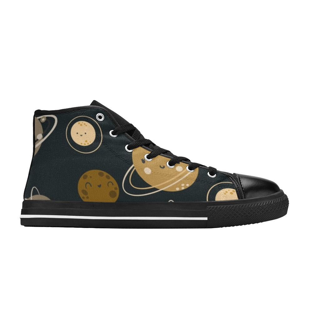 Planets - Men's High Top Canvas Shoes