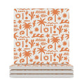 Orange Surf Ceramic Coasters (Square) white Ceramic Coasters Printed Offshore Surf
