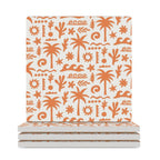 Orange Surf Ceramic Coasters (Square) white Ceramic Coasters Printed Offshore Surf
