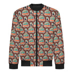 Coffee Van Men's Casual Zip‑Up Bomber Jacket
