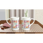 Sorry I'm Late, I Was Dilly Dallying - White 10oz Porcelain Slim Mug Porcelain Mug animal Globally Fulfilled