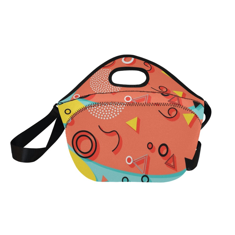 80's Abstract - Neoprene Lunch Bag/Large (Model 1669)
