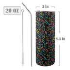 Squiggle Time - 20oz Tall Skinny Tumbler with Lid and Straw