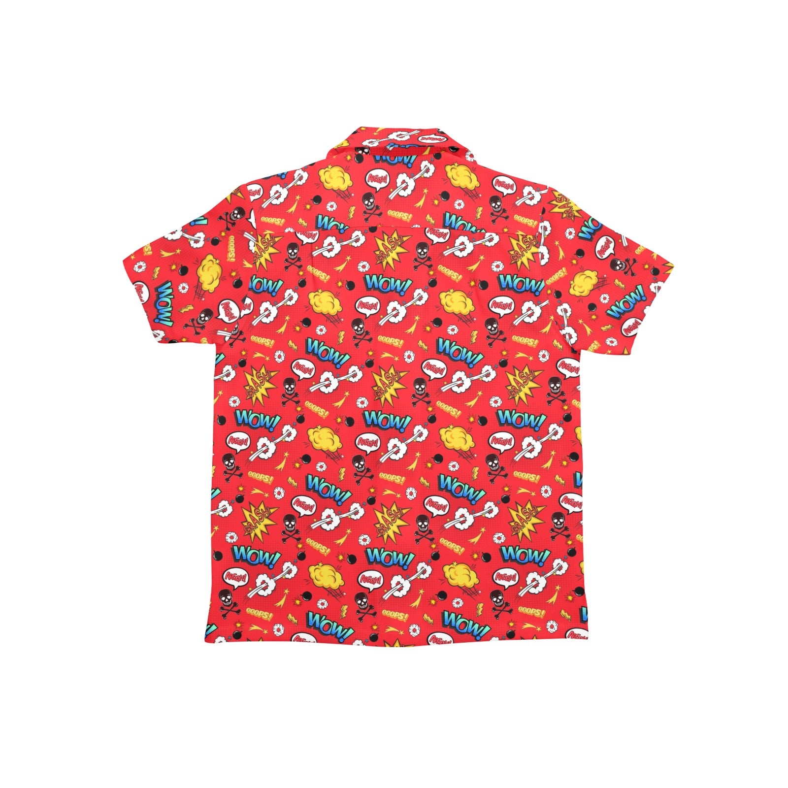 Comic Book Red - Junior Kids Hawaiian Shirt