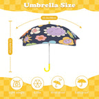 Groovy Flowers Kids Safe Round Corner Umbrella