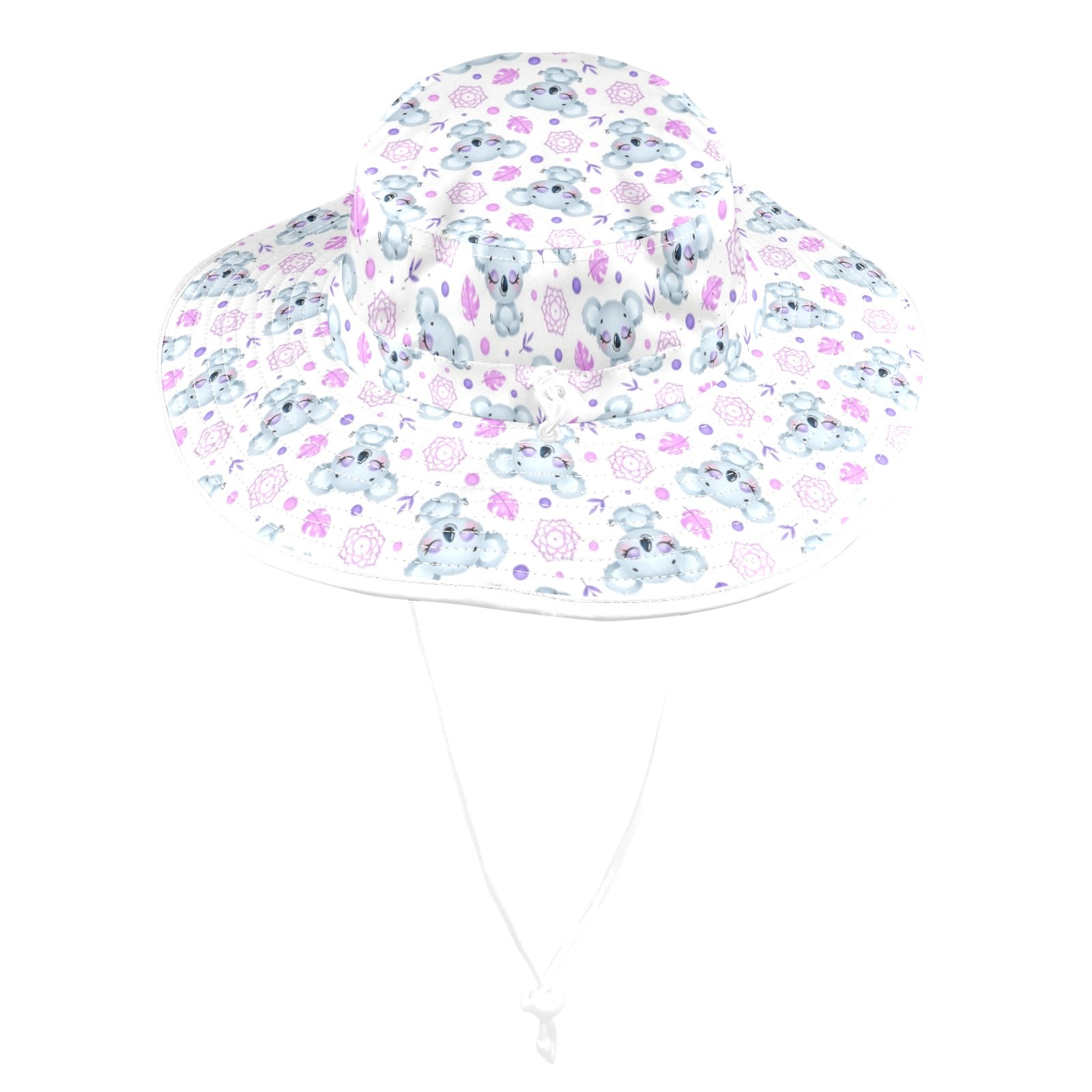 Zen Koala Wide Brim Bucket Hat Wide Brim Bucket Hat animal Australia Printed Offshore