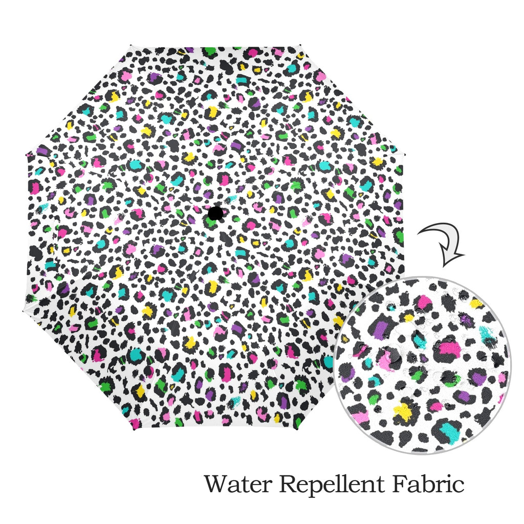 Animal Print In Colour - Semi-Automatic Foldable Umbrella (Model U12) Semi-Automatic Foldable Umbrella (U12)