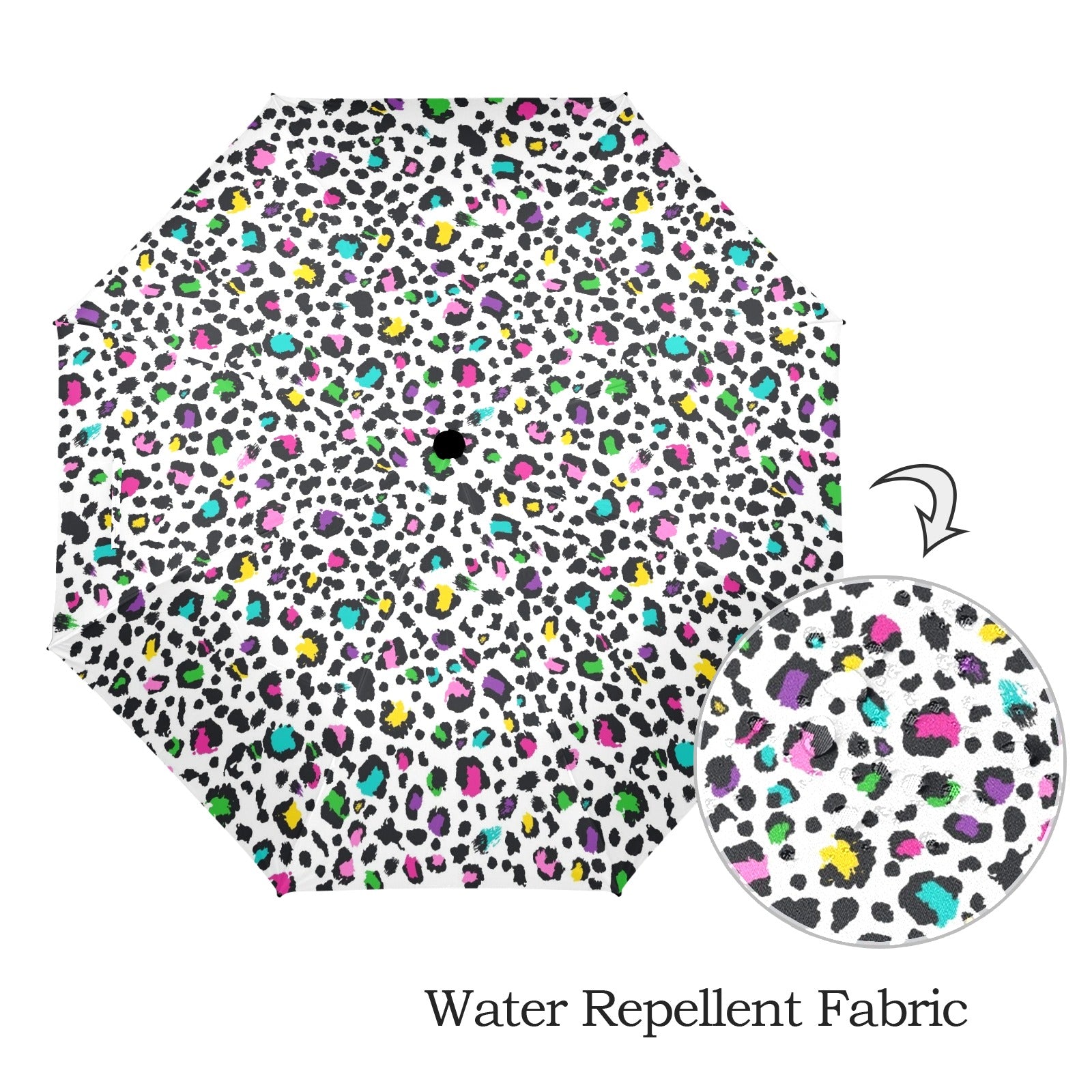 Animal Print In Colour - Semi-Automatic Foldable Umbrella (Model U12) Semi-Automatic Foldable Umbrella (U12)