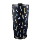 Chess Pattern - 20oz Mobile Tumbler with Lid (Black Lock) 20oz Travel Mug Chess Games Printed Offshore