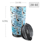 Dad Seagull - 20oz Mobile Tumbler with Lid (Black Lock) 20oz Travel Mug animal Dad Printed Offshore