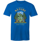 Be One With Nature, Skeletons - Mens T-Shirt Bright Royal Mens T-shirt Environment Printed In Australia