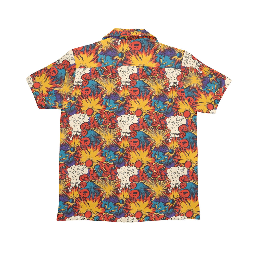 Comic Book Explosions Senior Kids Hawaiian Shirt