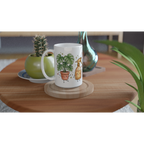 Plant Lover White 15oz Ceramic Mug 15oz Mug Globally Fulfilled Plants