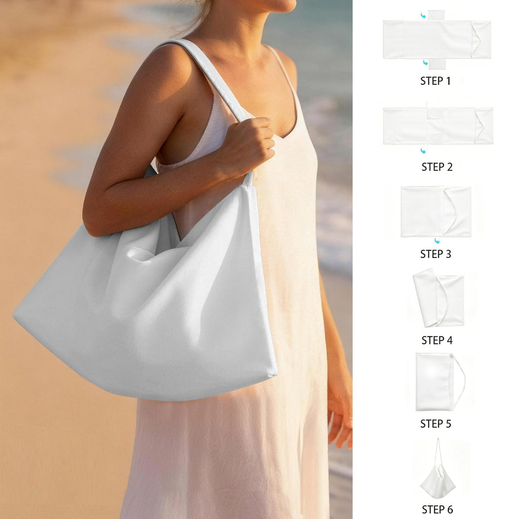 Retro Shapes Beach Chair Towel Cover with Side Pockets