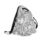 Black And White Creatures - Neoprene Lunch Bag Neoprene Lunch Bag Printed Offshore
