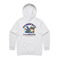 Purrfect Is Overrated Women's AS Colour Hoodie White Marle Womens Hoodie animal Fitness Positivity Printed In Australia