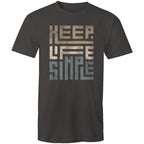 Keep Life Simple - Mens T-Shirt Charcoal Mens T-shirt Printed In Australia