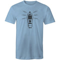 Amplifier Tube Valve Men's AS Colour T-Shirt Carolina Blue Mens T-shirt Music Printed In Australia