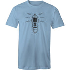 Amplifier Tube Valve - Mens T-Shirt Carolina Blue Mens T-shirt Music Printed In Australia
