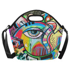 Graffiti Bird - Neoprene Lunch Bag Neoprene Lunch Bag Printed Offshore