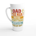 Personalised Dad, The Man Who Has Everything Except A Full Head Of Hair White Latte 17oz Ceramic Mug Default Title Personalised Latte Mug Dad Globally Fulfilled