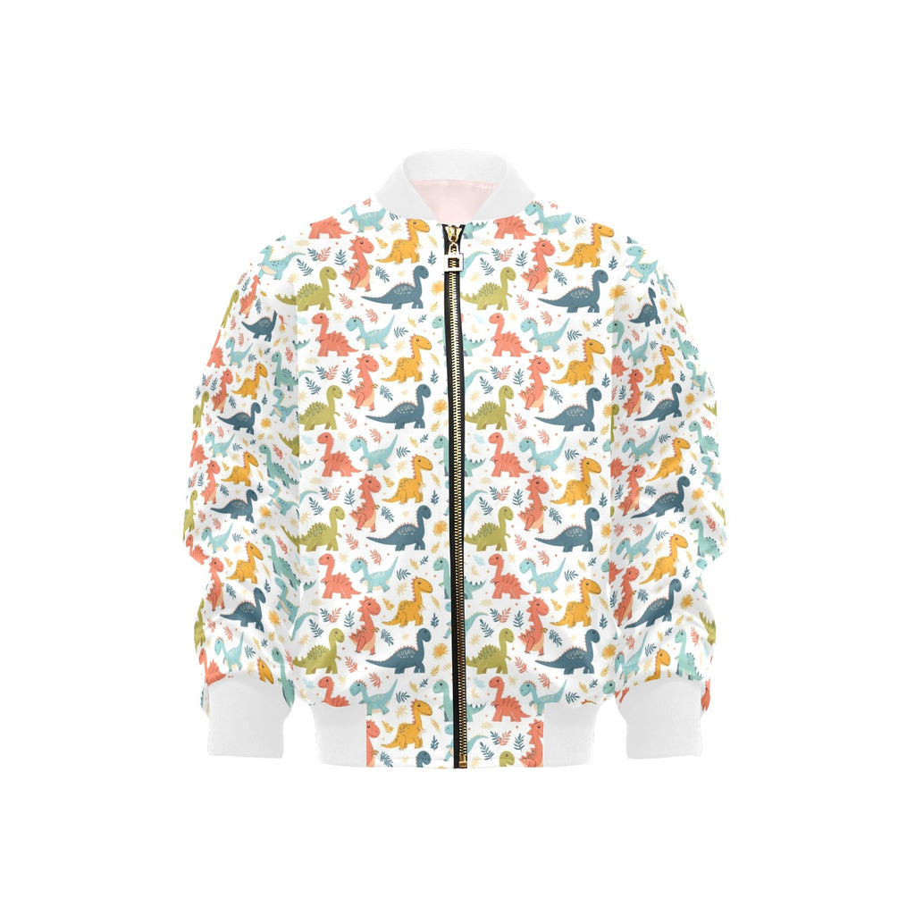 Cute Colourful Dinosaurs Kids Bomber Jacket XL Kids Bomber Jacket animal Printed Offshore