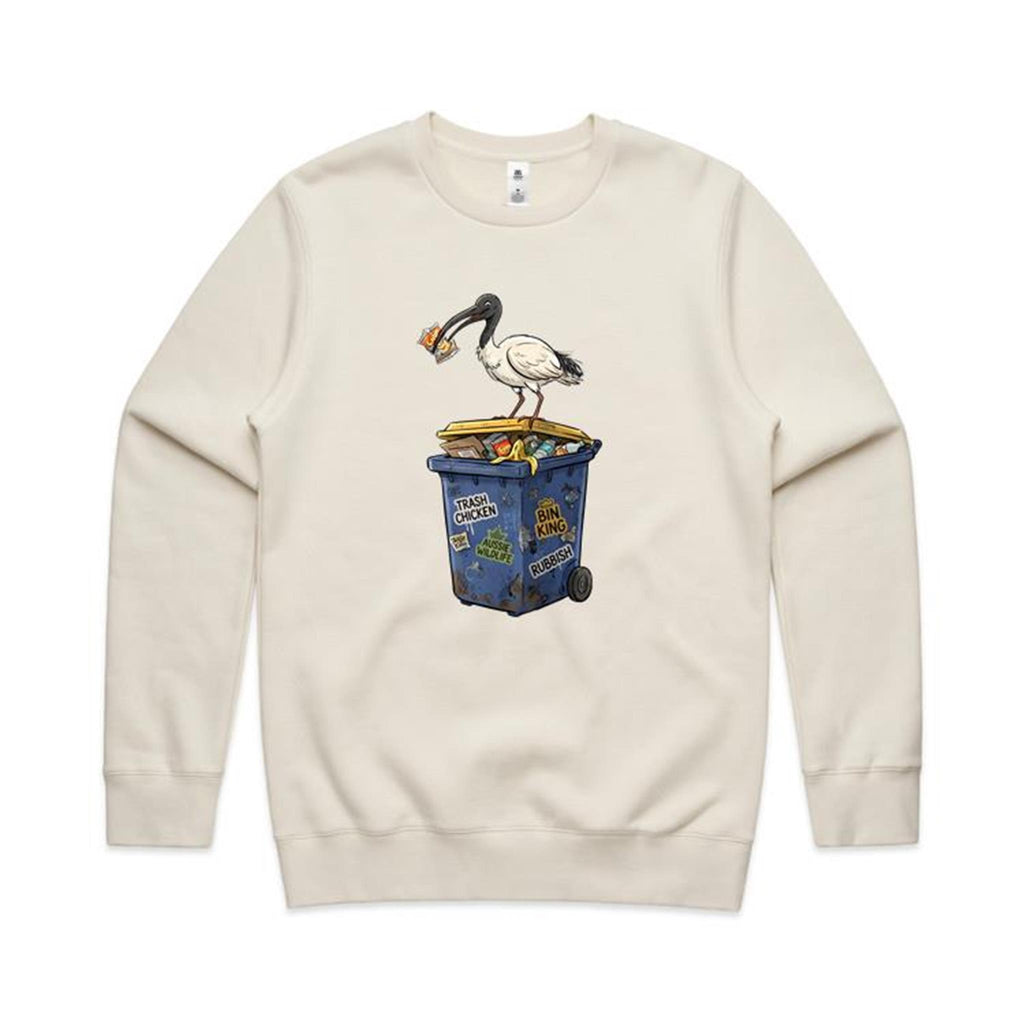 Bin Chicken Australian Ibis AS Colour Stencil Crew Sweatshirt