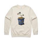 Bin Chicken Australian Ibis AS Colour Stencil Crew Sweatshirt