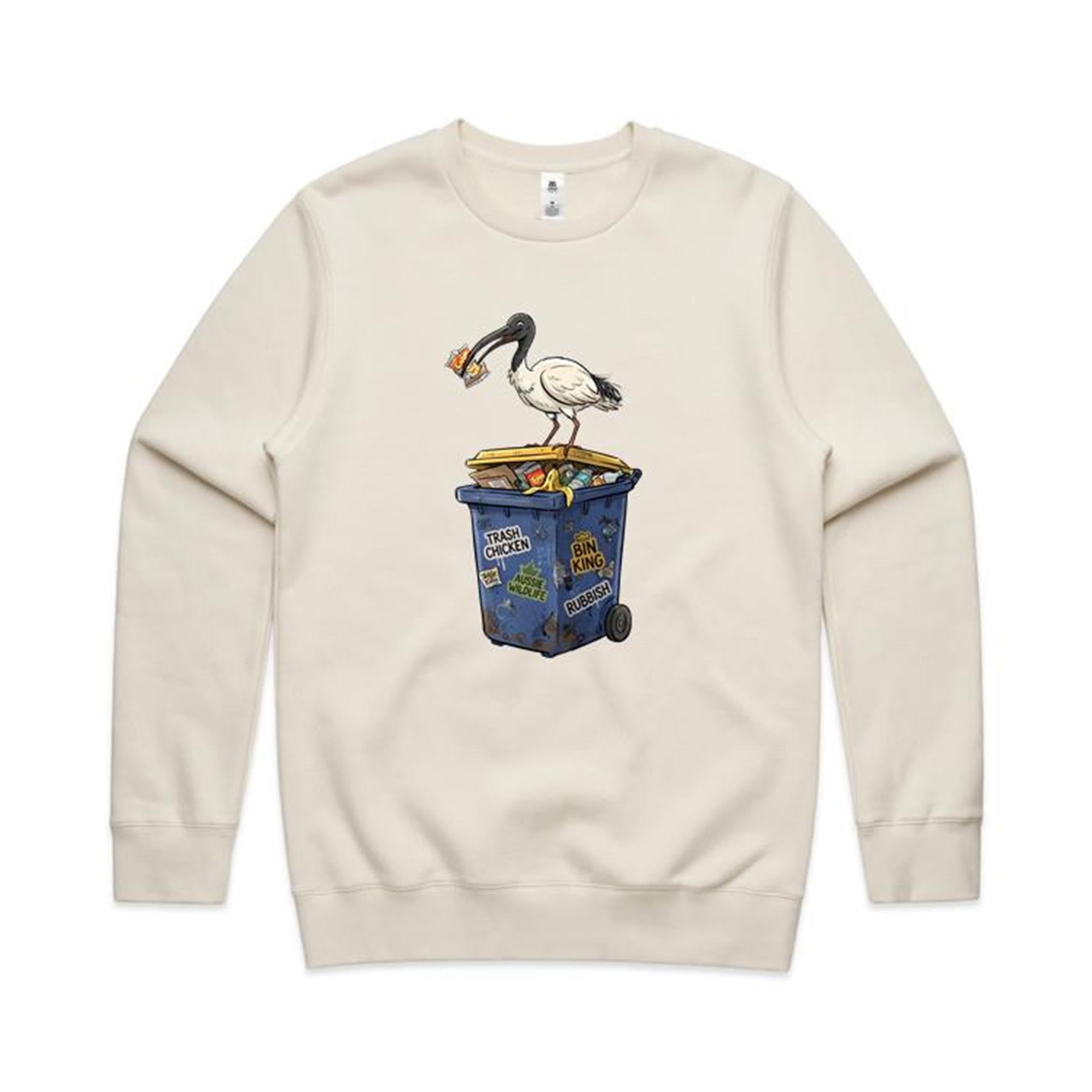 Bin Chicken Australian Ibis AS Colour Stencil Crew Sweatshirt
