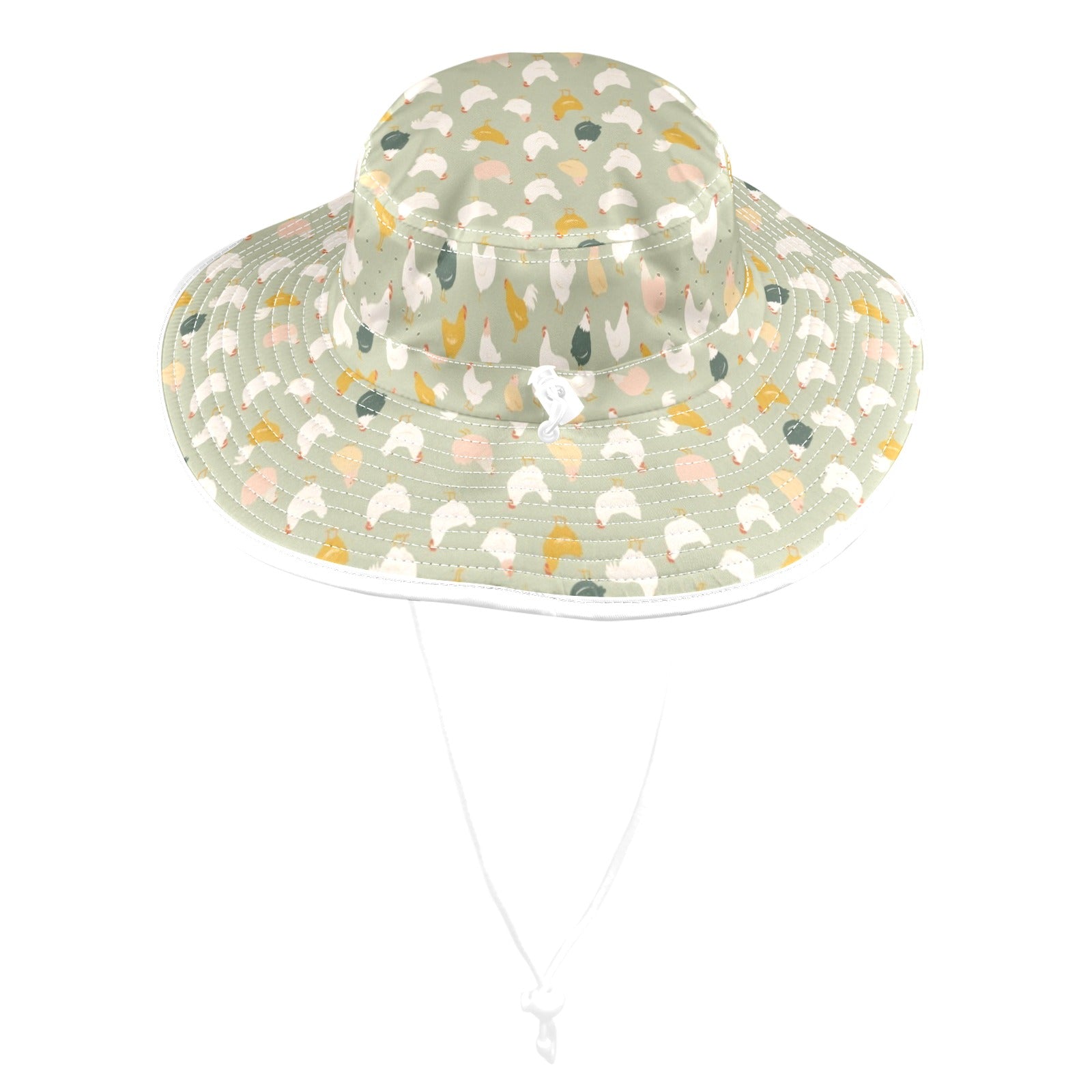 Chicken Life Wide Brim Bucket Hat Wide Brim Bucket Hat Birds Printed Offshore