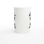 I Don't Like Morning People, Dog - White 10oz Porcelain Slim Mug Porcelain Mug animal Globally Fulfilled