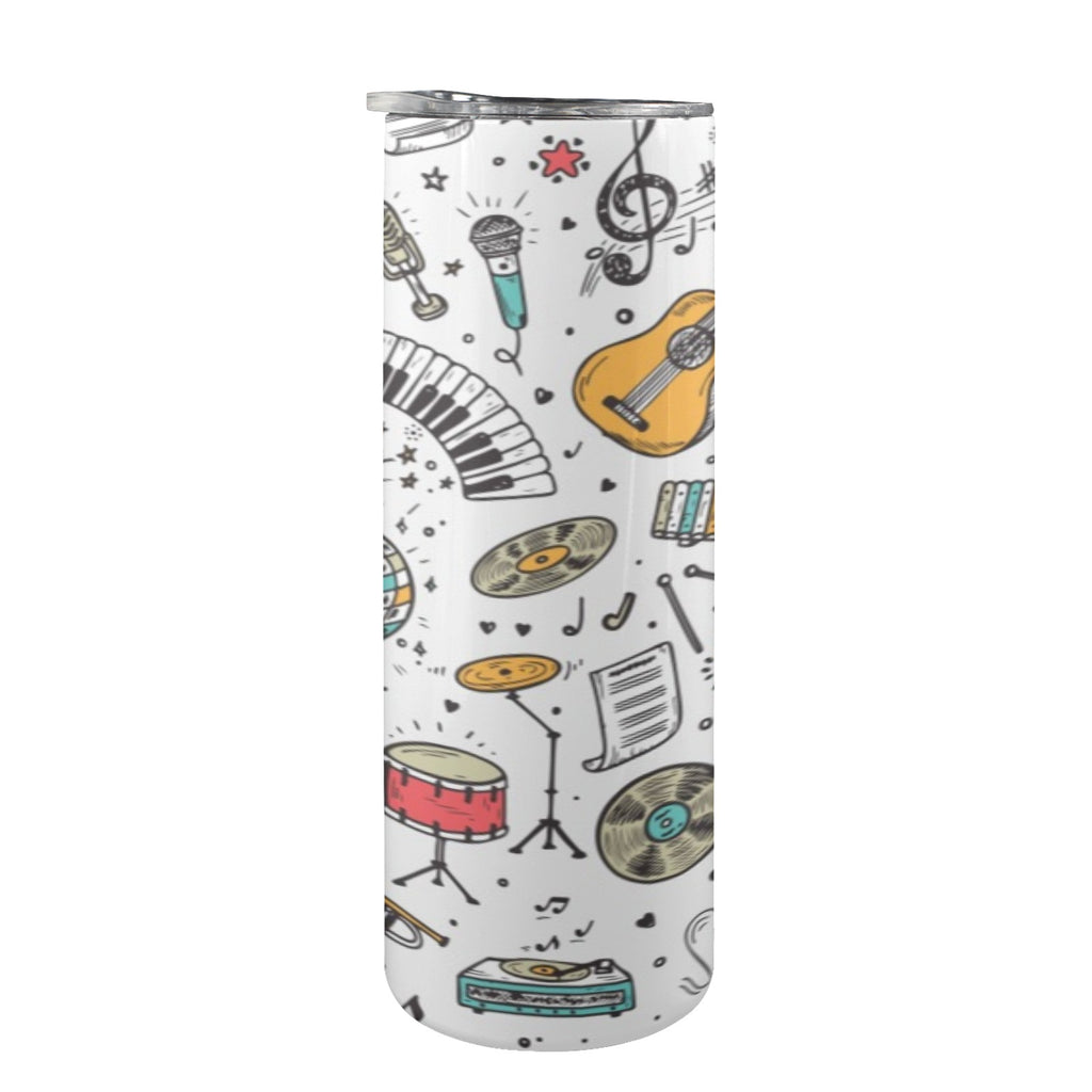 Musical Celebration 20oz Tall Skinny Tumbler with Lid and Straw