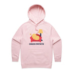 Couch Potato - Womens Hoodie Pink Womens Hoodie Printed In Australia